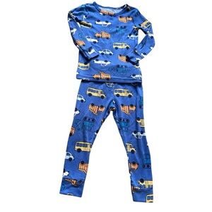 Cat and Jack Toddler Boys 3T Blue Cars 2-Piece Long Sleeve Pajama Set